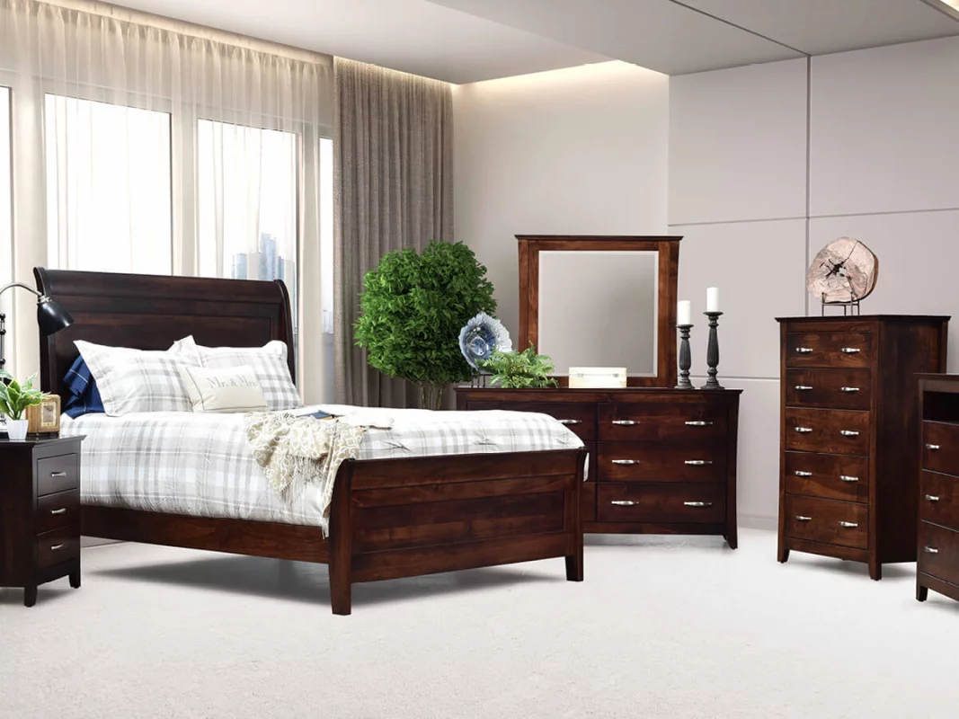 Modern Hardwood Bedroom Set