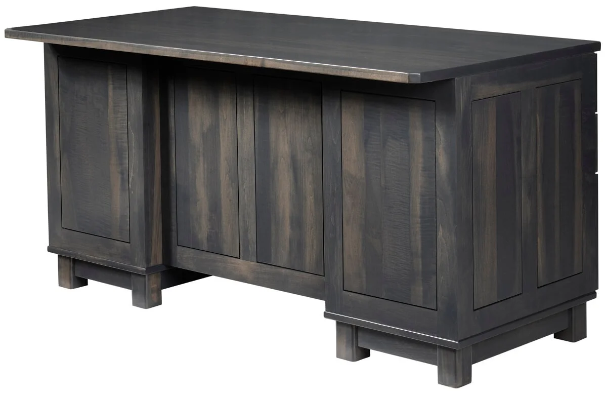 Gray Wood Executive Desk