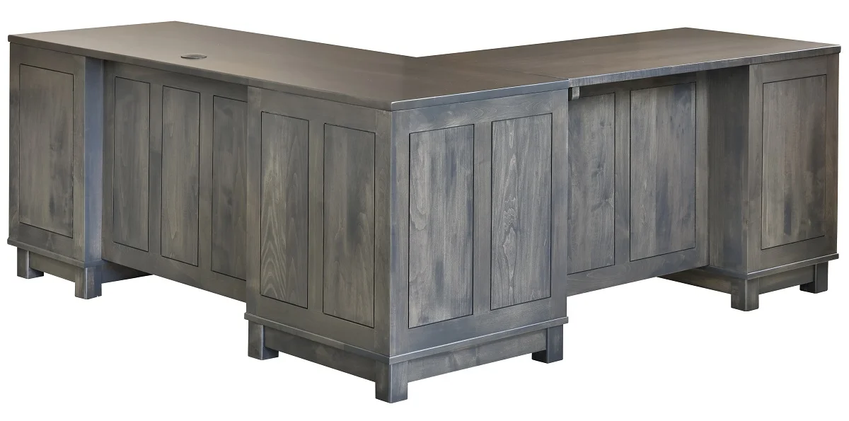 Gray Wood Executive Desk