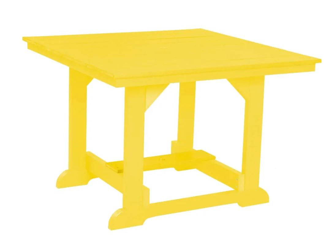 Yellow Oristano Square Outdoor Dining Table