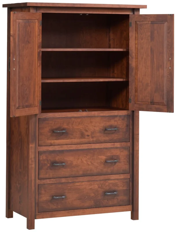 Rustic Cherry Farmhouse Armoire