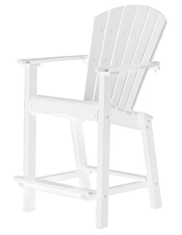 White Panama High Outdoor Dining Chair