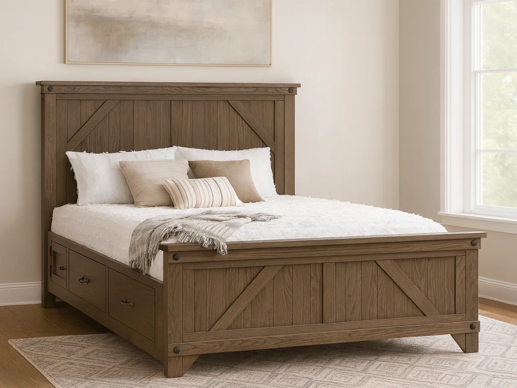 Papillion Farmhouse Storage Bed