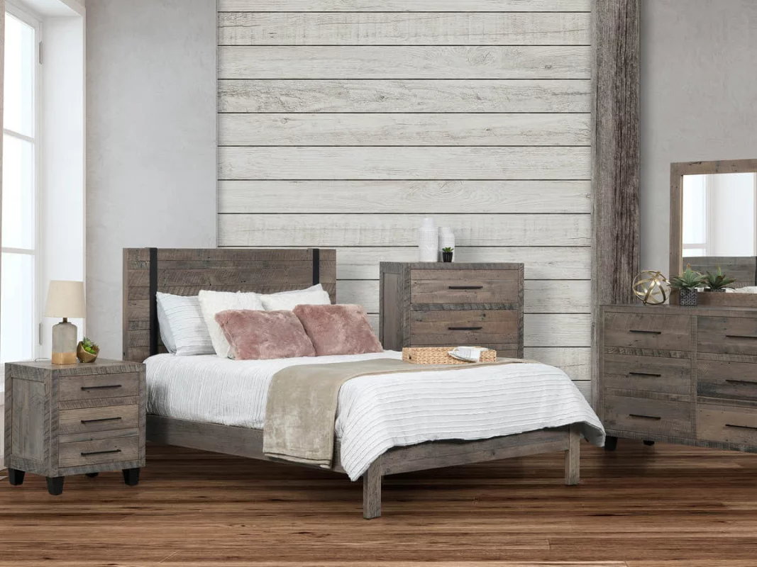 grey reclaimed wood dresser Spruce & Spring Myra 47.2 in. Grey 6 Drawer Wide Dresser with Anti-Tip, Wood Rustic Chest of Drawers for Bedroom Living Room Hallway SSKJWTDR002-GREY