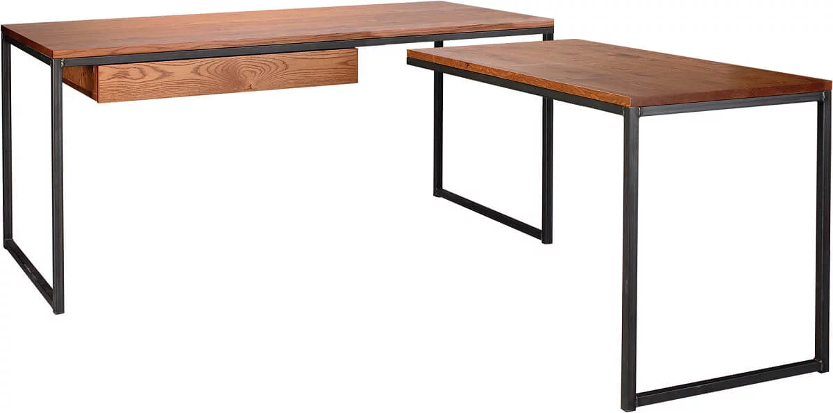 Two Piece Rustic Office Desk