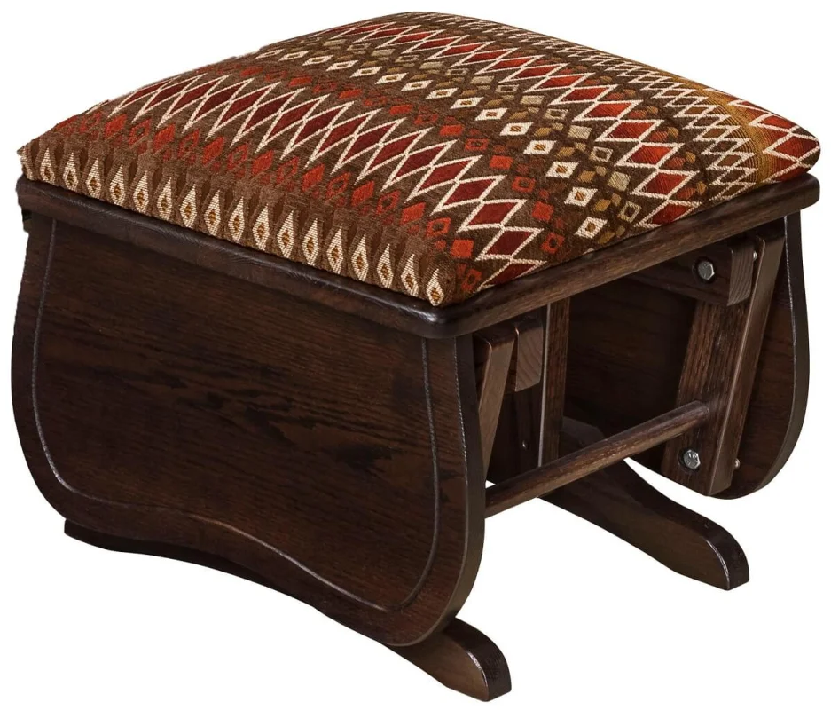 Solid Wood Gliding Ottoman