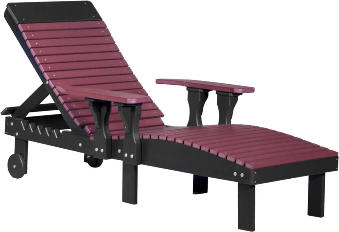 Cherrywood and Black Pigeon Point Poly Lounge Chair