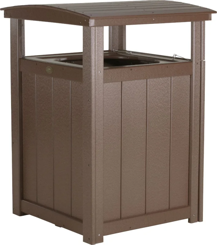 Chestnut Brown Pigeon Point Commercial Outdoor Trashcan