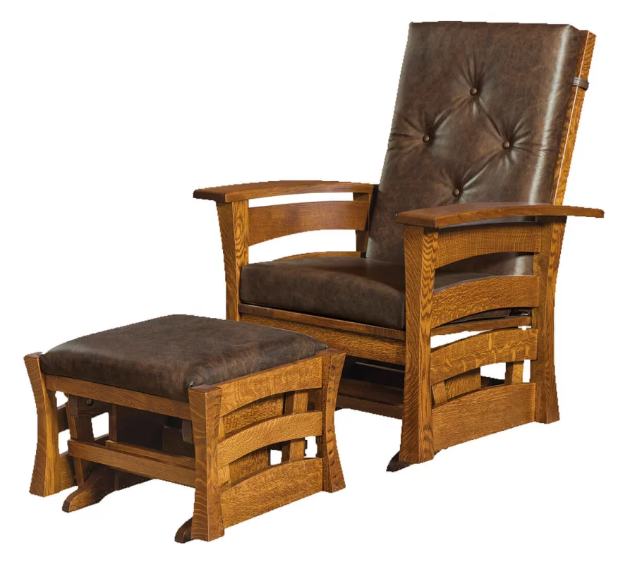 Portmagee Amish Glider Ottoman - Countryside Amish Furniture