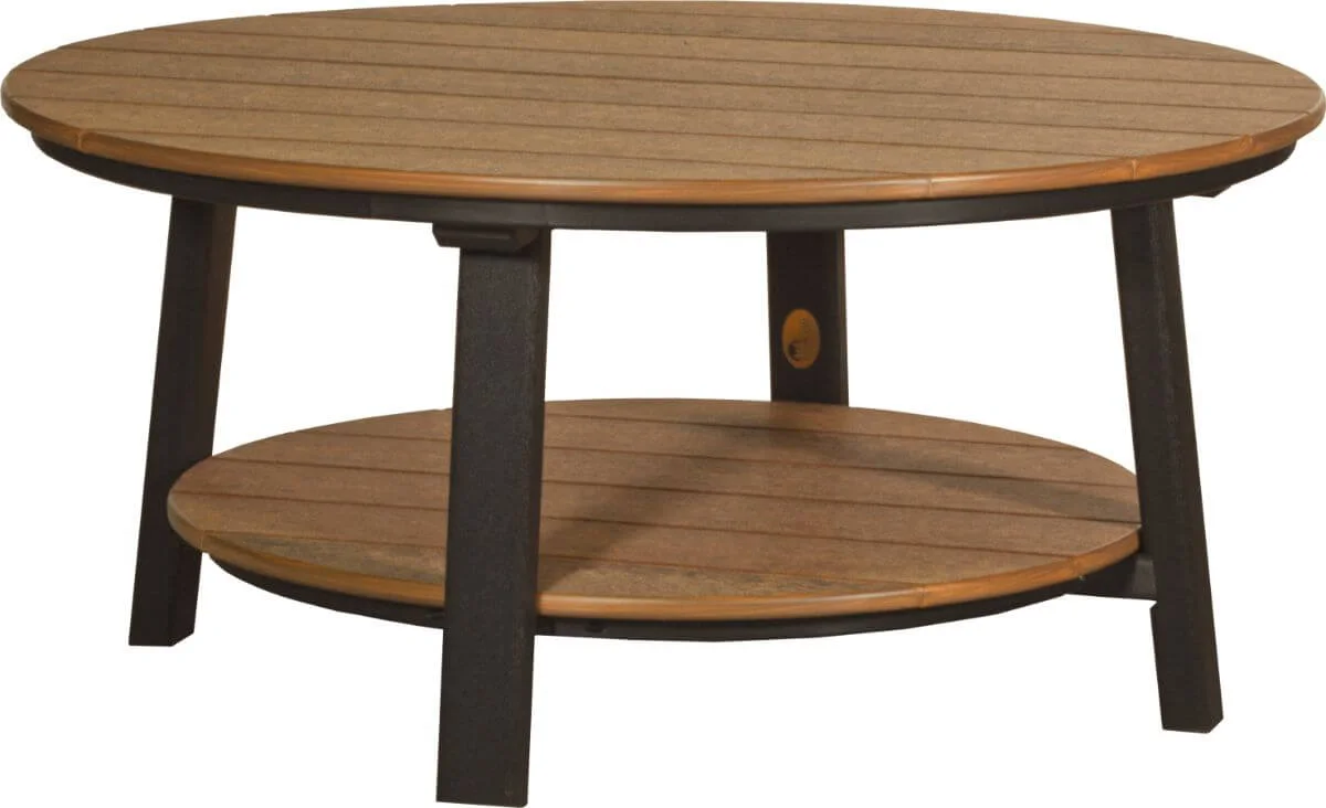 Antique Mahogany and Black Rockaway Outdoor Coffee Table