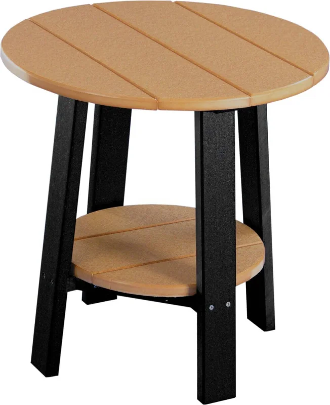 Cedar and Black Rockaway Outdoor Side Table