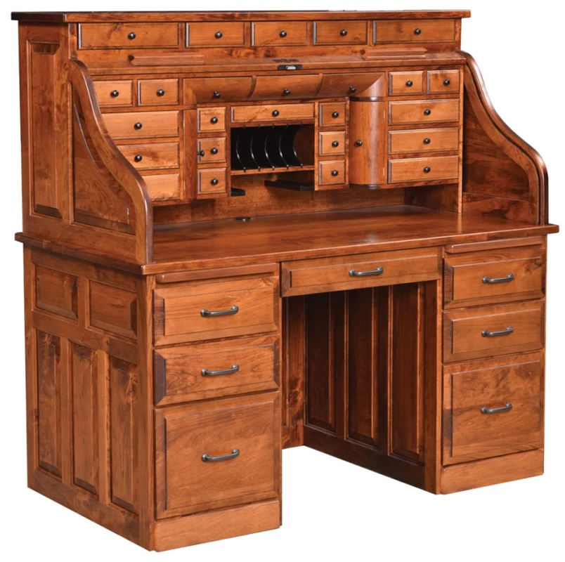 Sebattus Amish Rolltop Desk: Amish-Made & Wood