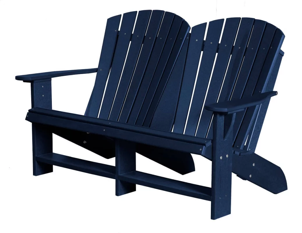 【青白ウィリデ】 ★2重スリーブ付き★ Sidra Double Adirondack Chair - Countryside Amish Furniture