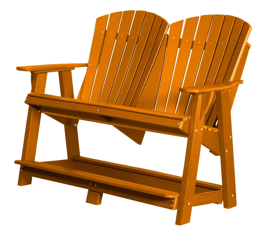 Bright Orange Sidra Double High Adirondack