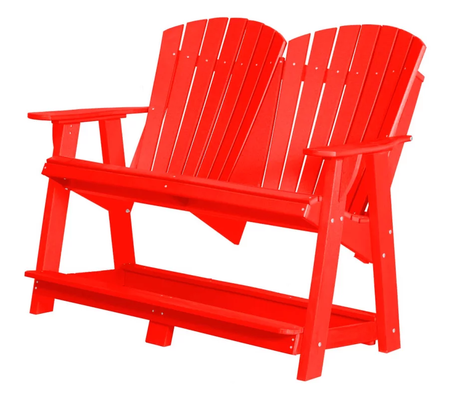 Bright Red Sidra Double High Adirondack
