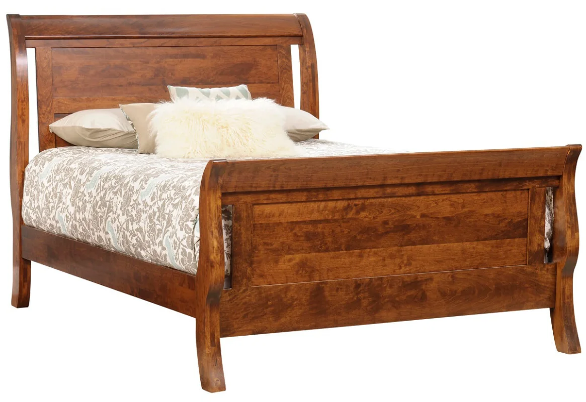 Sonoran Sleigh Bed in Rustic Cherry