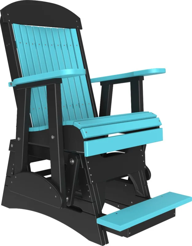 Aruba Blue and Black Stockton Balcony Glider
