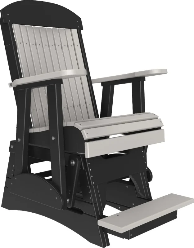 Dove Gray and Black Stockton Balcony Glider