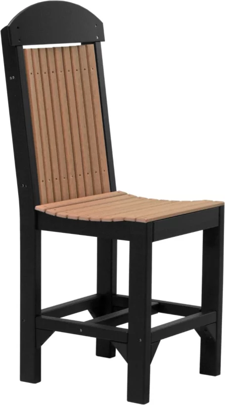Antique Mahogany and Black Stockton Outdoor Bar Chair