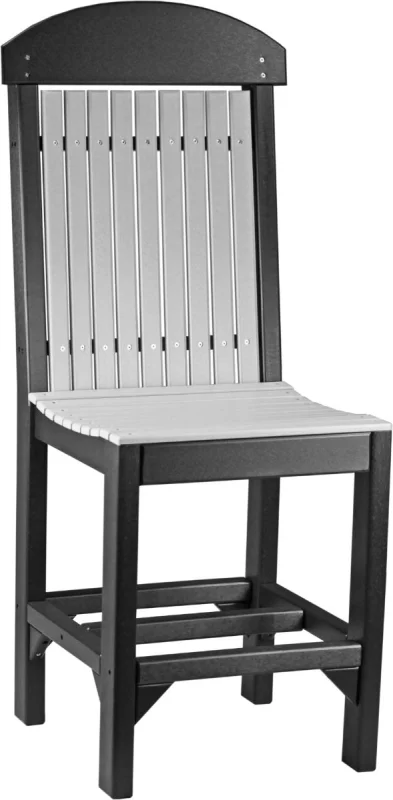 Dove Gray and Black Stockton Outdoor Bar Chair