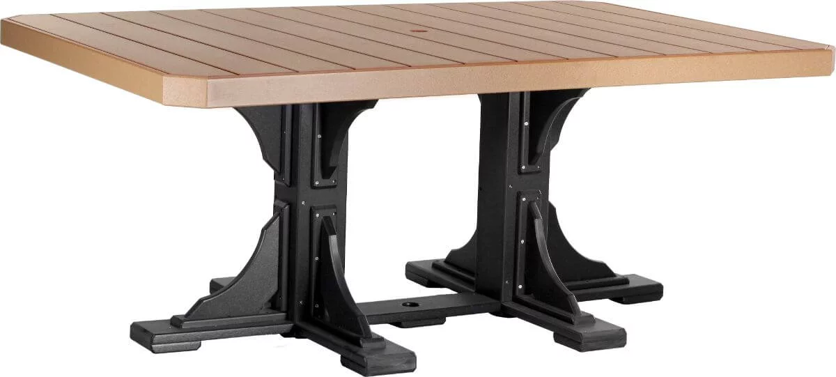 Cedar and Black Stockton Outdoor Dining Table