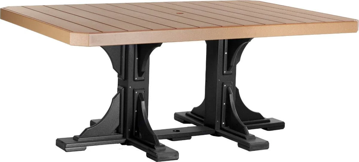 Cedar and Black Stockton Outdoor Dining Table