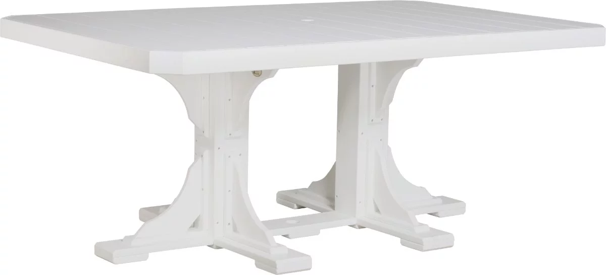 White Stockton Outdoor Dining Table