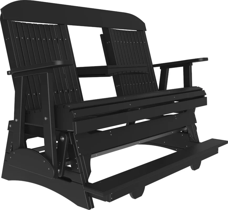 Black Stockton Loveseat Balcony Glider
