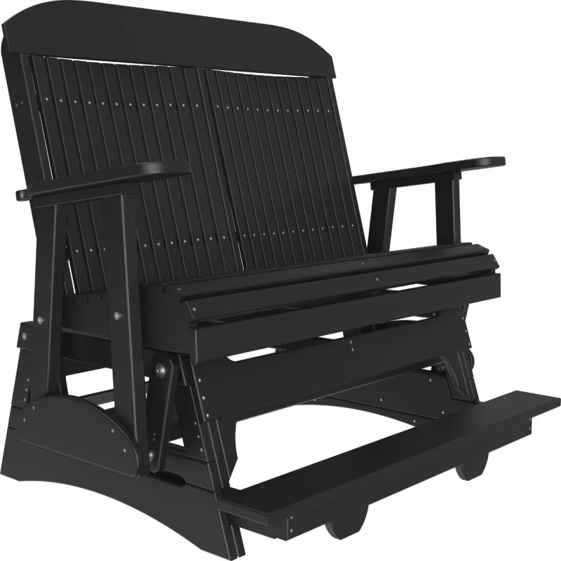 Black Stockton Loveseat Balcony Glider