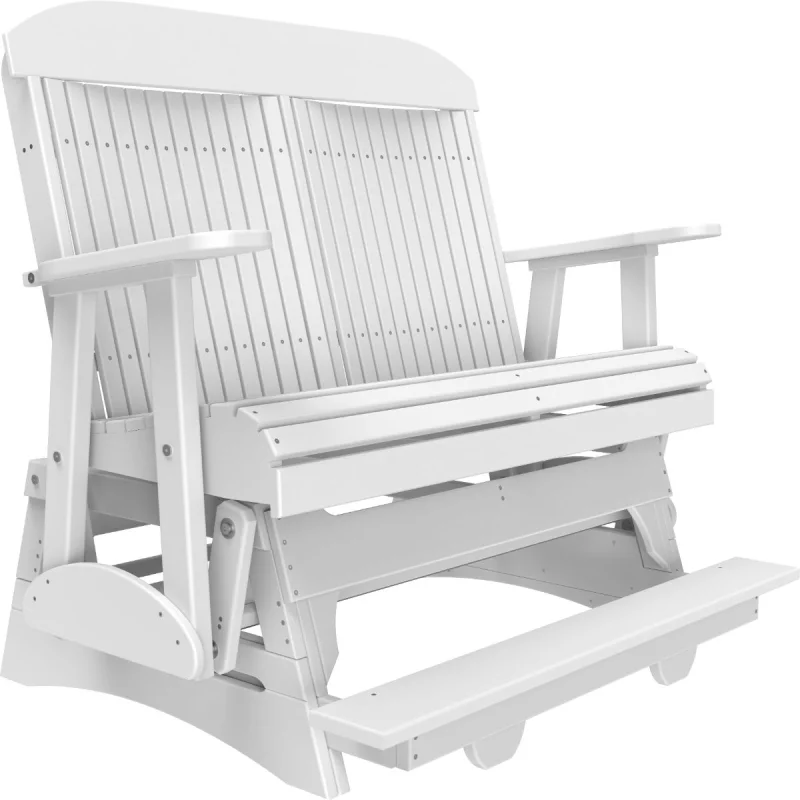 White Stockton Loveseat Balcony Glider