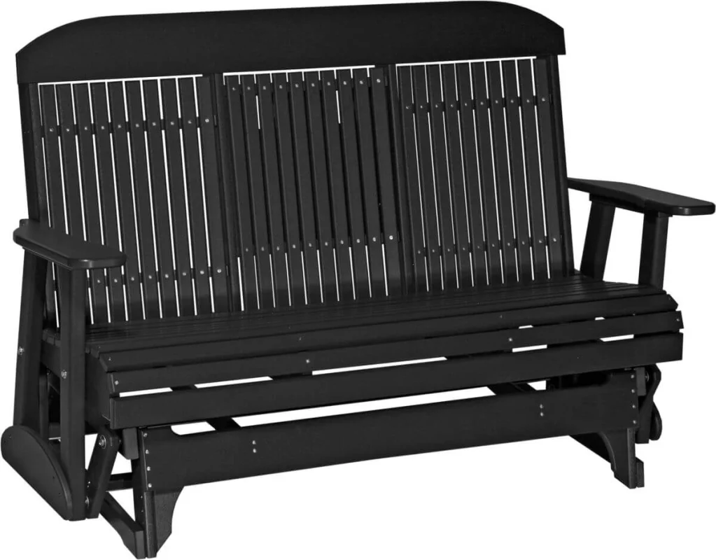 Black Larger Stockton Outdoor Glider Bench