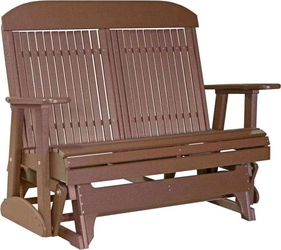 Chestnut Brown Stockton Outdoor Glider Bench