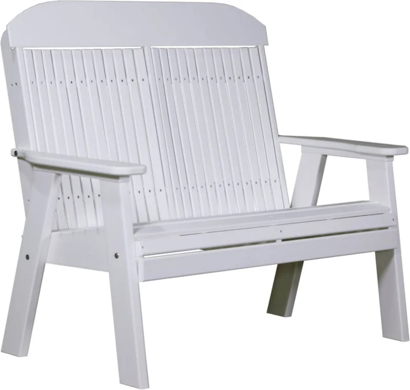 White Stockton Patio Bench