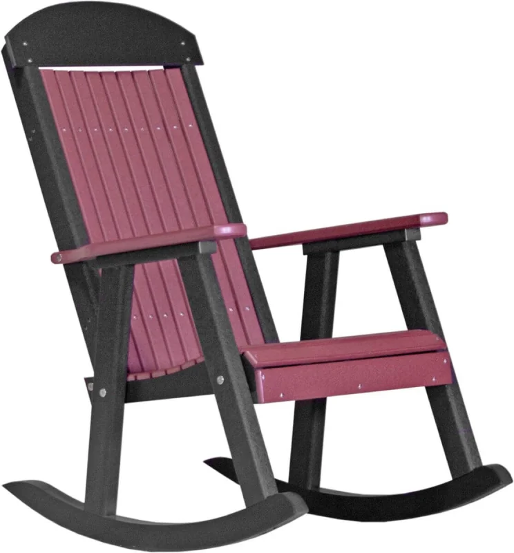 Cherrywood and Black Stockton Porch Rocker