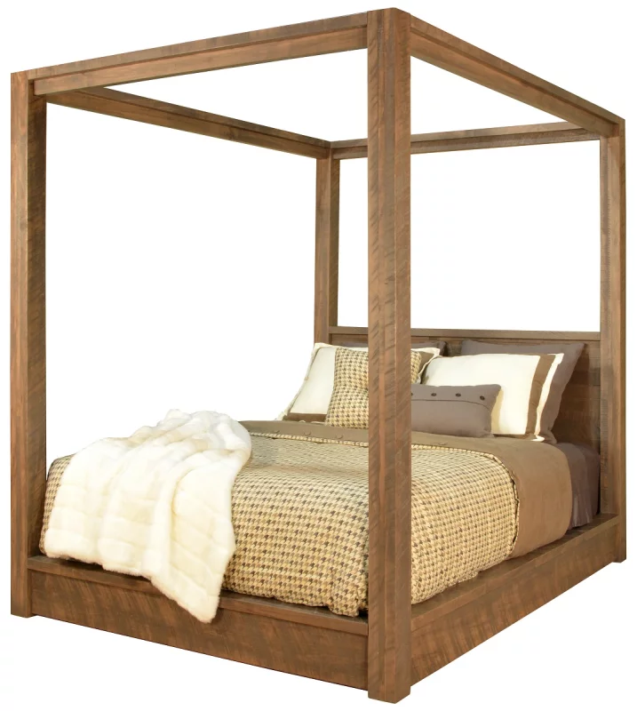 Sturgis Rustic Full Canopy Bed With Farmhouse Style