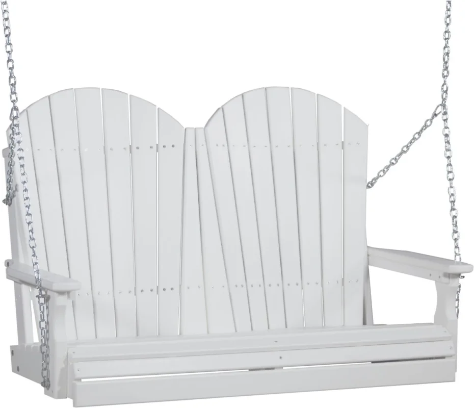 White Tahiti Adirondack Porch Swing