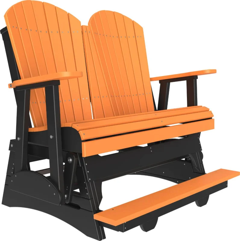 Tangerine and Black Tahiti Loveseat Balcony Glider