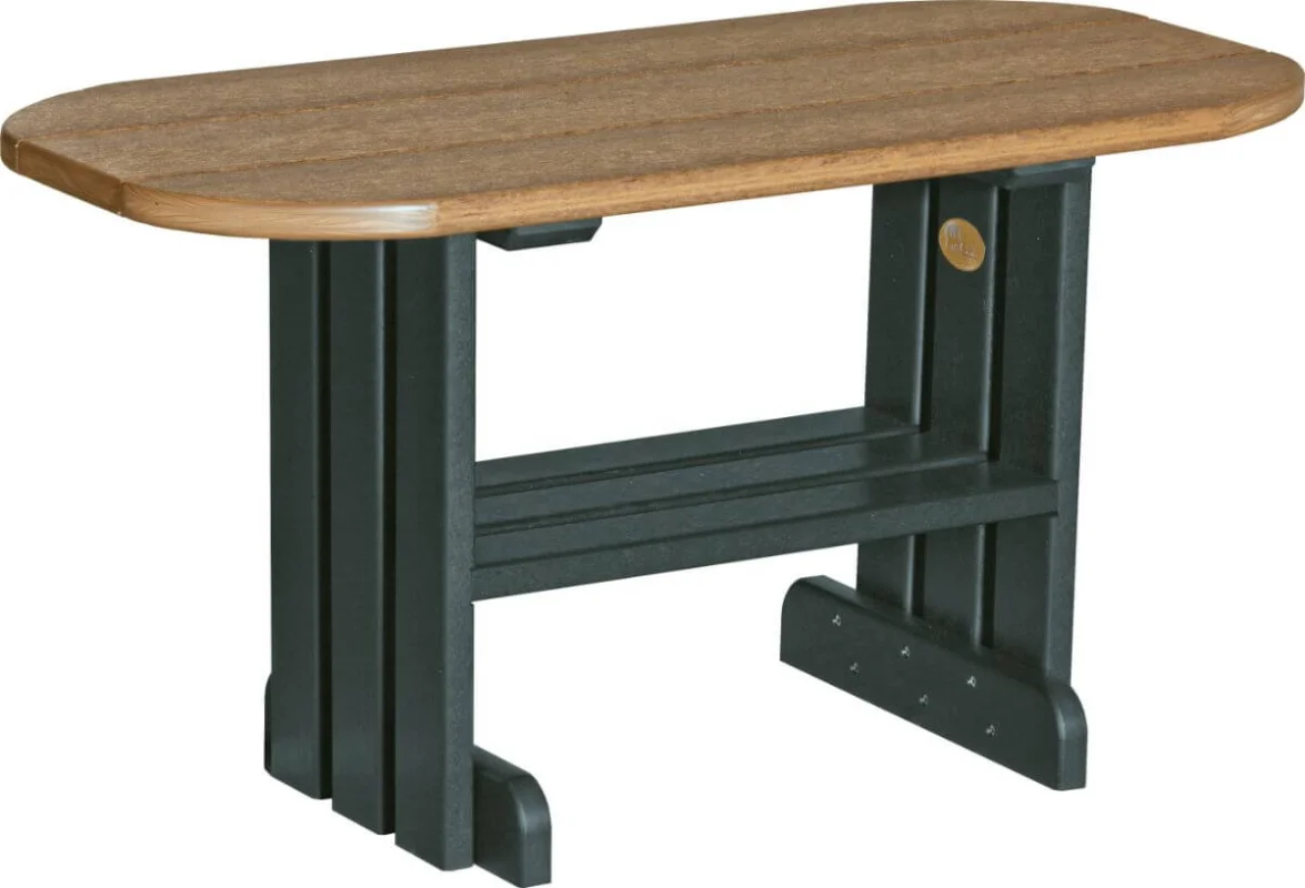 Antique Mahogany and Black Tahiti Outdoor Coffee Table