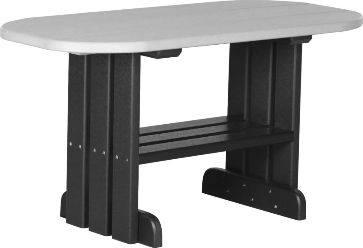Dove Gray and Black Tahiti Outdoor Coffee Table