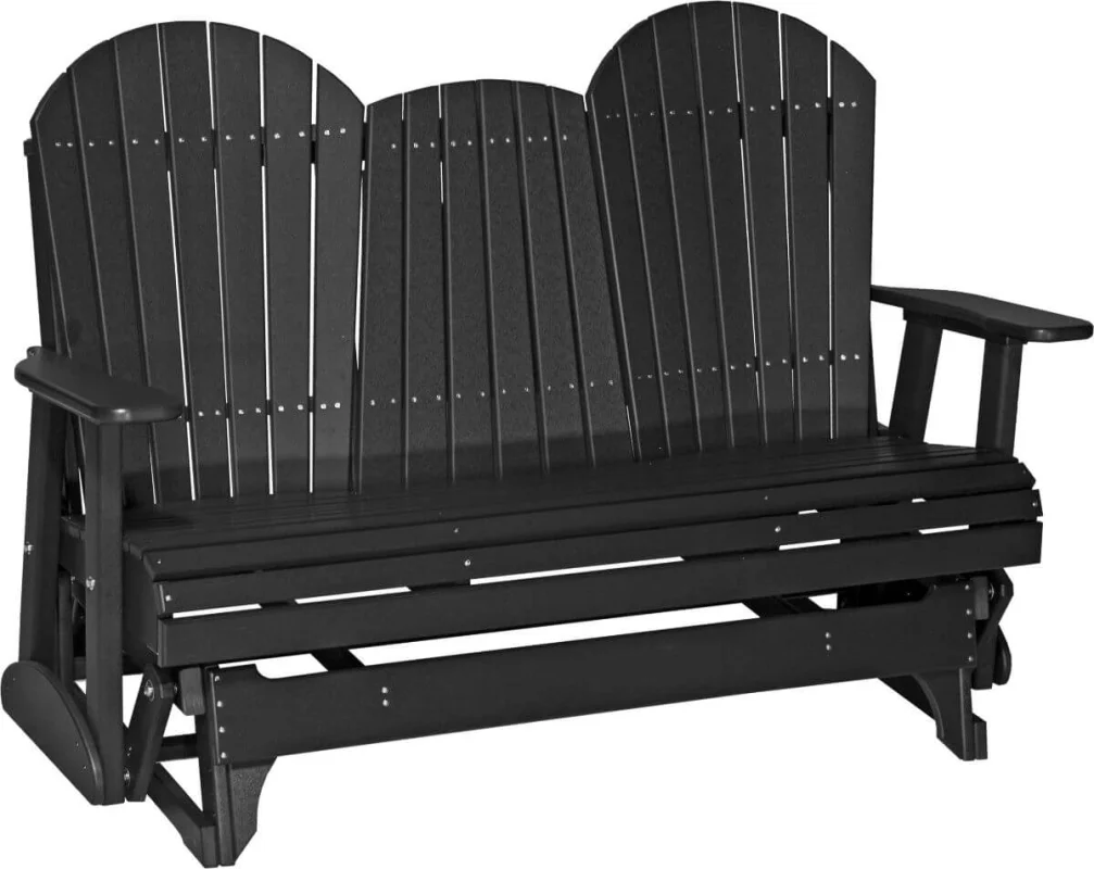 Black Large Tahiti Loveseat Patio Glider