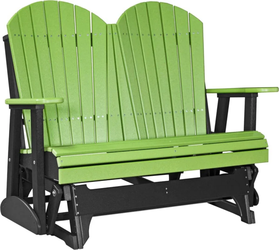 Lime Green and Black Tahiti Loveseat Patio Glider