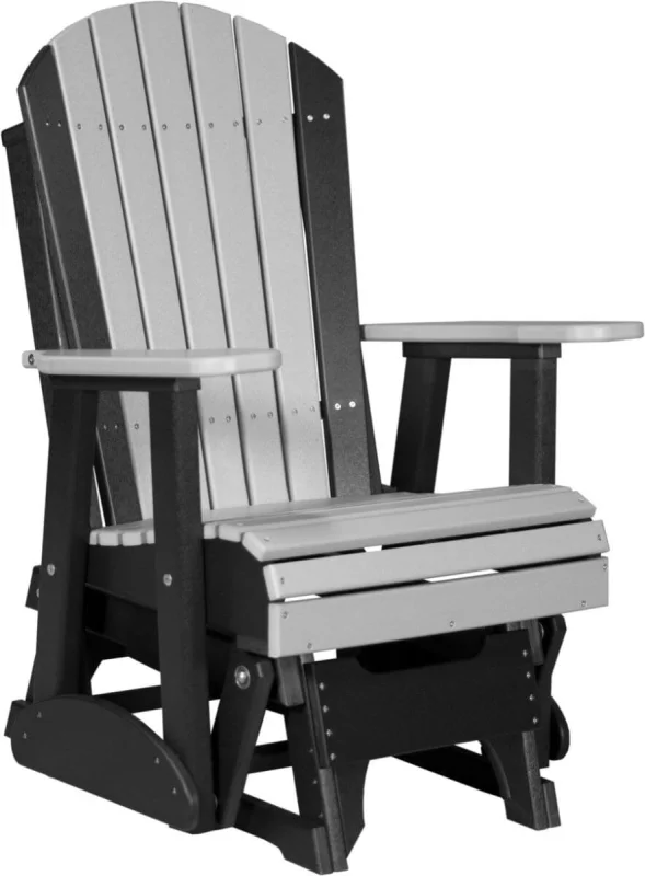 Dove Gray and Black Tahiti Outdoor Glider
