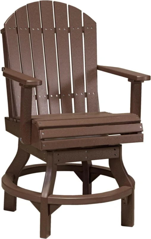 Chestnut Brown Tahiti Outdoor Swivel Bar Chair