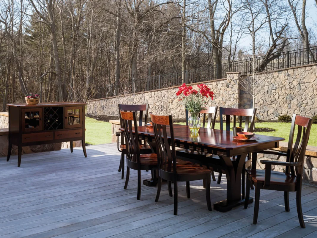 Terrenova Modern Dining Chair and Terrenova Trestle Table