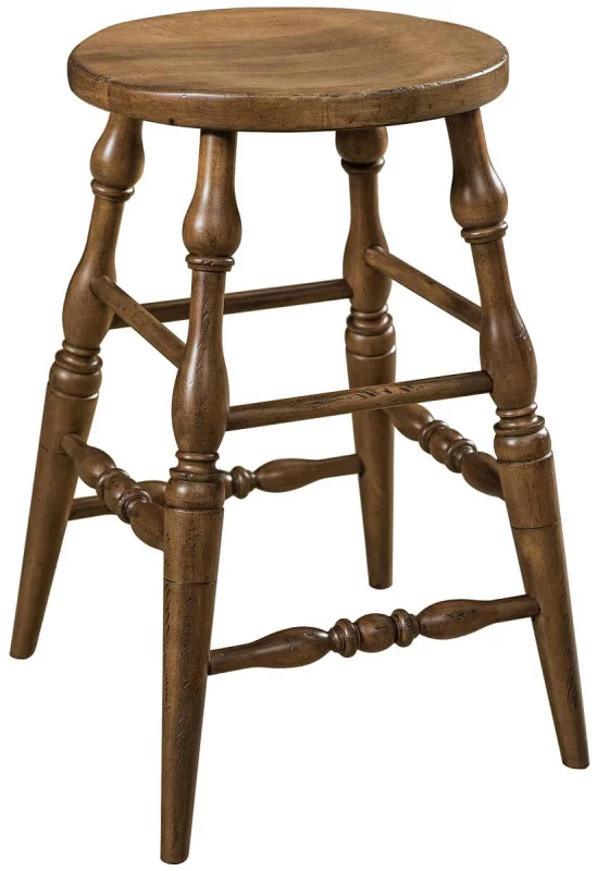 Thomas Scooped Hardwood Barstool