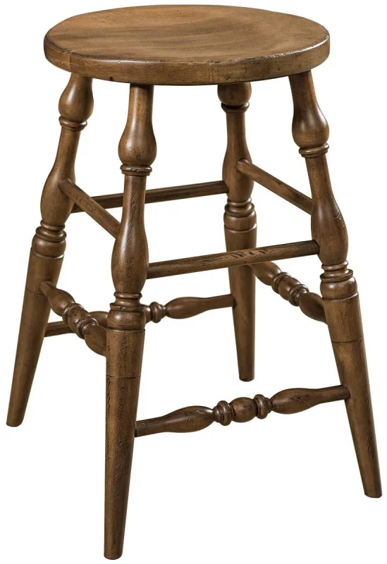 Thomas Scooped Hardwood Barstool