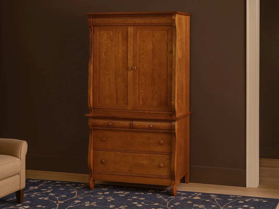 Victoria Sleigh Wardrobe Armoire
