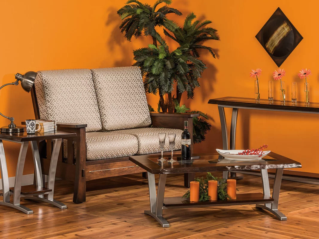 Rustic Cherry Freeform Occasional Tables