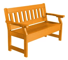 Bright Orange Aden Garden Bench