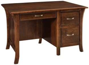 Alix Single Pedestal Student Desk  - Traditional Wood